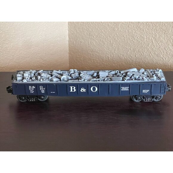 Baltimore & Ohio 0-4-0 Docksider Gondola Car 897 with junk load - Picture 1 of 8